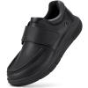 FitVille Wide Diabetic Walking Shoes for Men Leather Oxford Comfortable Dress Business Casual Shoes Sneakers for All-Day Comfort Jet Black view 1