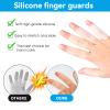 10 Pcs Finger Sleeves Protectors Silicone Finger Protectors Silicone Finger Sleeve Finger Covers Cushions and Protects Gel Rubber Finger Shields Provide Relief for Cracked Finger view 3