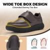 FitVille Wide Diabetic Walking Shoes for Men Leather Oxford Comfortable Dress Business Casual Shoes Sneakers for All-Day Comfort Brown view 3
