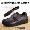 FitVille Wide Diabetic Walking Shoes for Men Leather Oxford Comfortable Dress Business Casual Shoes Sneakers for All-Day Comfort Brown view 4