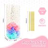 SOMIOCO Flat Bottom Gusset Cellophane Bags 8X 10 IN 50 PCS Gold Star Clear Cellophane Gift Treat Goodie Bags for Party Favors Packaging Candy Cookies Popcorn view 2
