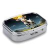Square Pill Box 2 Compartment Pill Case for Purse & Pocket Small Pill Organizer Cow Over The Moon Travel Pillbox Portable Oil Storage Box Metal Medicine Vitamin Organizer Unique Gift view 3