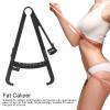 Body Fat Calipers, Fat Measure Clipper Combo with Body Fat Percentage Measure Chart, Body Fat Measurement Tool Accurately Measuring Body Fat for Men and Women,Black (Black centimeter fat caliper) view 2