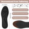 2 Pairs Memory Foam Insoles, Full-Foot Responsive Cushioning, Plantar Fasciitis Insoles for Women Man, Orthotic Shoe Inserts Arch Support Inserts for Foot Health (Black, W 7.5-8.5 /M 5.5-6.5) view 2