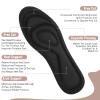 2 Pairs Memory Foam Insoles, Full-Foot Responsive Cushioning, Plantar Fasciitis Insoles for Women Man, Orthotic Shoe Inserts Arch Support Inserts for Foot Health (Black, W 7.5-8.5 /M 5.5-6.5) view 3