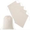 100 Percent Cotton Drawstring Bags, Reusable Quality with Double String, For Pantry Gifts Kitchen - Pack of 6 (Natural Beige, 7 x 9 Inch) view 1
