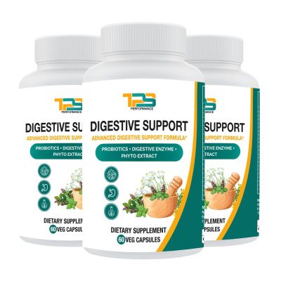TPS PERFORMANCE Digestive Support Capsules | Advance Digestive Supports Formula with Probiotics, Digestive Enzyme and Phyto Extract | Gut Health (Pack of 3)