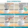 LIFEES Dental Retainer Cleaner, Ultrasonic Clean Box for dentures and Braces, Mouth Guard, Jewelry steam Clean, Ultra Sonic Cleaner with 360 deep Clean and Automatic Breathing Light (White) view 4