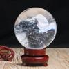 AtkitS Meditation White Transparent smelted Quartz Ball Polished Crystal Ball Mineral Specimen Home Decoration view 1