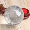 AtkitS Meditation White Transparent smelted Quartz Ball Polished Crystal Ball Mineral Specimen Home Decoration view 2