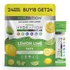 NewTrition Hydration Powder, Lemon Lime Pack of 24 Electrolyte Powder Packets, Naturally Flavored Hydrating Packets for Water, Fast Acting Hydrate Electrolytes with Vitamins B & C, Energy & Recovery view 1