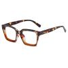 Square Full Rim Blue Light Blocking Glasses Classic Retro Fashion Eyeglasses for Women Non Prescription Eyeglasses (Leopard,Anti-blue light) view 1