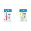 Dr. Brown's Infant-To-Toddler Toothbrush Sets, Pink Elephant & Giraffe with Fluoride-Free Baby Toothpastes, 0-3 Years view 1