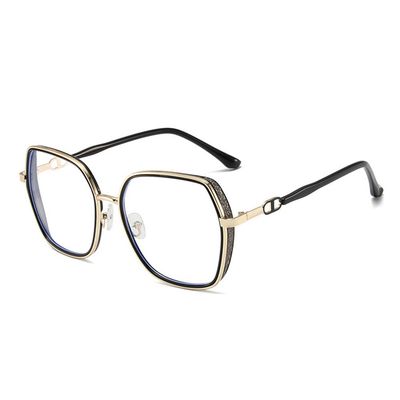 AOOLIA Trendy Oversized Blue Light Blocking Reading Glasses, Stylish Square Anti UV Ray Nerd Eyeglasses, Computer Eye Glasses (Black, 2.5, x)