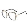 AOOLIA Trendy Oversized Blue Light Blocking Reading Glasses, Stylish Square Anti UV Ray Nerd Eyeglasses, Computer Eye Glasses (Black, 2.5, x) view 1