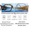 AOOLIA Trendy Oversized Blue Light Blocking Reading Glasses, Stylish Square Anti UV Ray Nerd Eyeglasses, Computer Eye Glasses (Black, 2.5, x) view 4