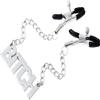 Jnsiv Adjustable Metal Nipple Clamps Non Piercing Adjustable Metal Nipple Clamps On Nipple Rings Decorative Clip for Clothing Accessories On Nipple Rings Decorative A24, Silver view 1