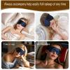 16MM Mulberry Silk Sleep Eye Mask Blindfold with Elastic Strap/Headband, Soft Eye Cover Eyeshade for Night Sleeping, Travel (E# Navy) view 4