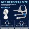 N20 Headgear Compatible with ResMed AirFit AirTouch Nasal Mask Headgear, N20 Full Face Mask Headgear Strap - Large (2 x Soft Breathable Headgear + 4 x Magnetic Clips) view 3