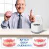 HUQKIYA Ultrasonic Retainer Cleaner, Retainer Cleaner Machine for Dentures, Denture Cleaner for All Dental Appliances 45kHz Professional Ultrasonic Jewelry Cleaner with Cleaning Basket 200ml (White) view 3