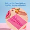 Ottin Hot Pink Paper Dinner Napkins 6.5'', 3-Ply, 100Ct view 4