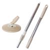 Midremer Spin Mop Pole Handle Replacement, Home Floor 360 Degrees Rotating Telescopic Replacement Handle Cleaning Tool Accessories Enhanced Thickened Version for Cleaning Home Bedroom Office (Khaki) view 1