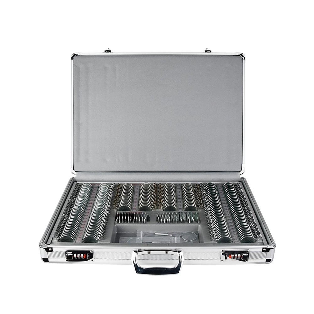 Yancheng Loudly Trial Lens Set Optical Trial Lens Set Kit with Metal Rim Aluminum Case 232 pieces Grade A