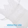 SEWACC 10pcs White Lace Drawstring Jewelry Storage Bags Elegant Organza Pouches for Wedding Parties and for Candy Chocolates and Jewelry view 3