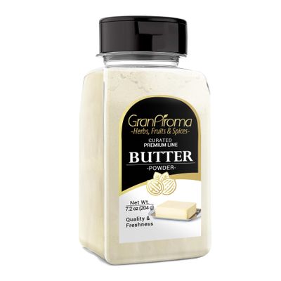 GranAroma Butter Powder, Chip & Popcorn Topping, Rich & Creamy, Versatile Flavoring (7.2 Ounce)