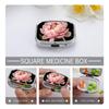 Pill Box 2 Compartment Medicine Pill Case Peony Portable Pill Box for Pocket Or Purse Pill Box Decorative Metal Medicine Vitamin Organizer Unique Gift view 4