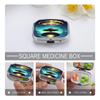 Pill Box 2 Compartment Medicine Pill Case Spacecraft Descend Portable Pill Box for Pocket Or Purse Pill Box Decorative Metal Medicine Vitamin Organizer Unique Gift view 4