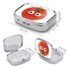 OURTEV Pill Box 2 Compartment Medicine Pill Case I Love You from My Head Tomatoes Portable Pill Box for Pocket Or Purse Pill Box Decorative Metal Medicine Vitamin Organizer Unique Gift, Style view 2