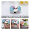 OURTEV Pill Box 2 Compartment Medicine Pill Case Cool Liama Portable Pill Box for Pocket Or Purse Pill Box Decorative Metal Medicine Vitamin Organizer Unique Gift, Style view 4