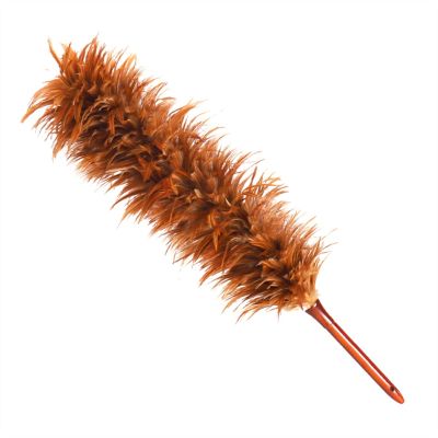 ECOLFE Cleaning Supplies, Feather Duster Real Chicken Feather Zen Blanket Dust Removal Household Sweeping Ash is Not Easy to Shed Hair to Remove Dust