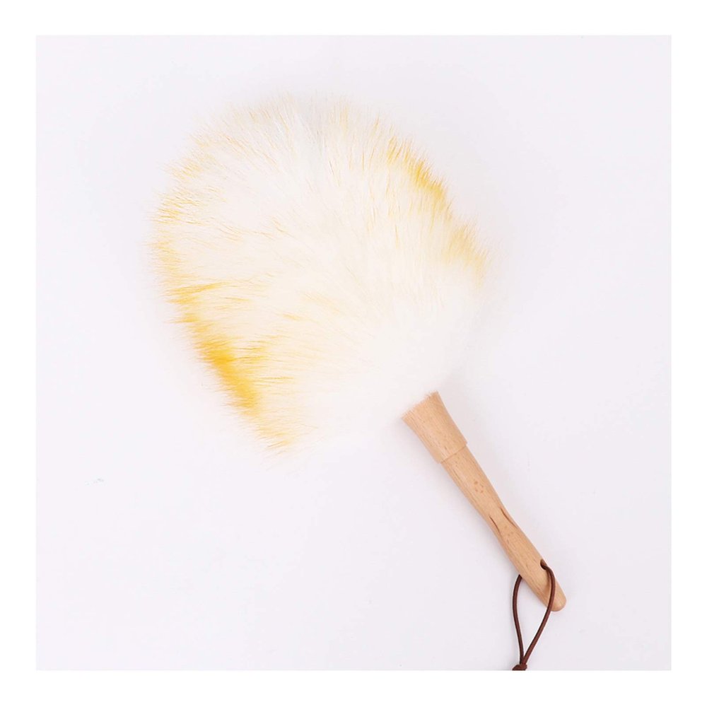 cleaning supplies, Set Feather Duster Pure Lambs Wool Duster with Wood Handle, Fluffy Lambswool Duster, Flexible, Good Grips, Anti-Static, Duster for Home, Office and Car, 6 Colors Handle Dusters(Colo