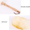 cleaning supplies, Set Feather Duster Pure Lambs Wool Duster with Wood Handle, Fluffy Lambswool Duster, Flexible, Good Grips, Anti-Static, Duster for Home, Office and Car, 6 Colors Handle Dusters(Colo view 3