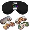 Acbilimex Custom Eye Mask for Sleeping Personalized Design Your Own Photo Text Logo Adjustable Strap Sleep Mask Customized Soft Blindfold Eyemask Blackout Eye Cover for Men Women Home Travel Offices view 1