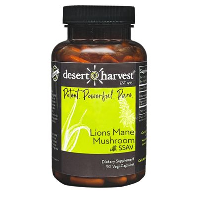 Desert Harvest Lions Mane Mushroom Supplement - Cognitive Support - 90 Capsules