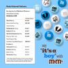 M&M'S World It's A Boy Milk Chocolate Candy 5lb Bag with White and Blue M&M'S for Baby Boy Showers Gender Reveal Parties and Baby Celebration Favors view 2