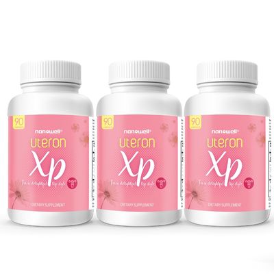 NANOWELL Uteron XP 90 Capsules x 3 Bottles - Herbal Uterus Supplement for Women's Health (270 Count)