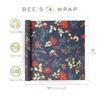 Bee's Wrap Beeswax Wraps for Food - Cut to Size 14x52" Beeswax Wrap Roll - Made in USA Reusable Natural Food Wrap - Botanical view 2