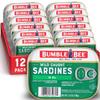 Bumble Bee Sardines in Oil, 3.75 oz Tin (Pack of 12) - Wild Caught, Gluten Free, Keto, Kosher, Clean Ingredients view 1