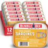 Bumble Bee Sardines in Mustard Sauce, 3.75 oz Tin (Pack of 12) - Wild Caught, Gluten Free, Keto, Kosher view 1