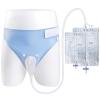 Wearable Urine Collection Bag Condom Catheters for Men, Reusable Portable Wearable Urinary Drainage with Silicone Urine Bags (2000 ML*1+1000 ML*1) for Bedridden Patients (Blue-Elderly Men) view 1