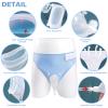 Wearable Urine Collection Bag Condom Catheters for Men, Reusable Portable Wearable Urinary Drainage with Silicone Urine Bags (2000 ML*1+1000 ML*1) for Bedridden Patients (Blue-Elderly Men) view 2