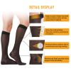 2 Pairs Sheer Compression Socks for Women - 15-20 mmHg Knee High Sheer Compression Stockings for Support Circulation Swelling Edema Work Office Travel, Black, X-Large view 4