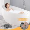 CAKEEYUM Foot Scrubber Mat with Non-Slip Suction Cups, Silicone Foot Scrubber in Shower, Hands-Free Foot Cleaner for Shower, Cute Rabbit Shape Foot Washer, Grey view 2