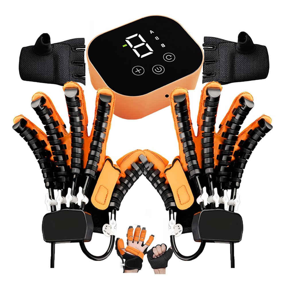 ASHLGQB Rehabilitation Robot Glove, Hand Stroke Hand Therapy Equipment, Hand Function Rehabilitation Training Device, Relieve Hand Muscle Stiffness