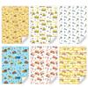 Construction Wrapping Paper, 6 Sheet Excavator Tractor Dump Truck Bulldozer Mixers Dumper Vehicles Pattern Road Under Construction Wrapping Paper for Kids Boys Men Birthday - Folded Flat 28x20 Inches view 3