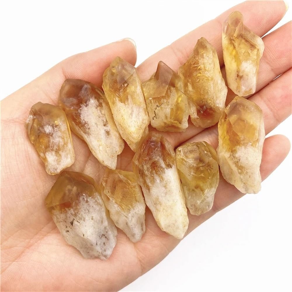 KatLin Decorative Ornaments Natural Citrine Crystal Point Crystals Stone Ornaments Home Decoration